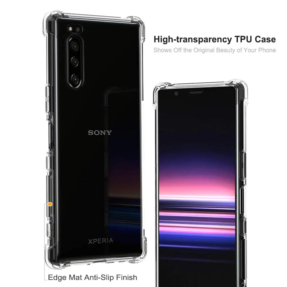 For Sony Xperia 10 5 1 III 10 Plus 8 XA2 Ultra XA1+ 10 5 II XZ3 Soft Silicone Shockproof Slim Rubber Bumper TPU Clear Back Cover