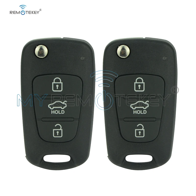 REMTEKEY 2pcs Best price Flip remote key 3 button with 46Chip 434Mhz for Hyundai ix35 folding car key free shipping