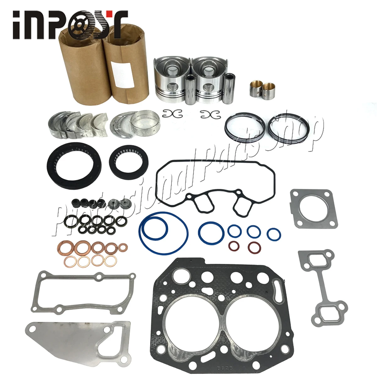 2D70 2TNV70 For Yanmar Rebuild Kit Piston Full Gasket Bearing Excavator Loader