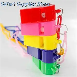 24pcs/bag Plastic Whistle With Lanyard for Boats, Raft,Party,Sports Games Emergency Survival All Brand New Items