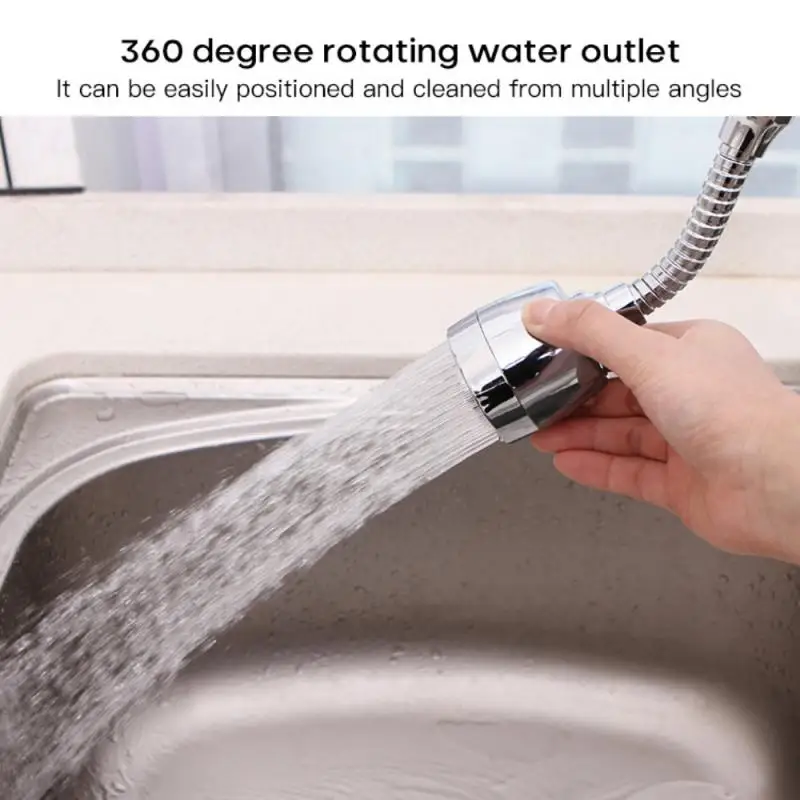 Kitchen Adjustable Flexible Faucet Taps Sprayer 360° Rotatable Filter Splash-Proof Universal Extension Part Tap Kitchen Tool