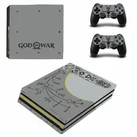 Calcomanía adhesiva de piel God of War PS4 Pro para consola PS4 Pro y pieles de controlador de vinilo