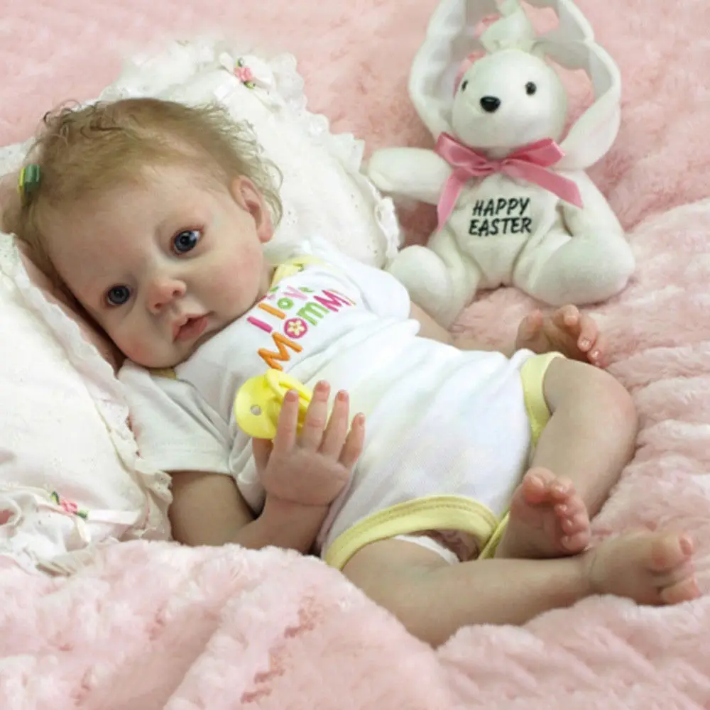 Reborn Kit Lifelike Newborn Silicone Vinyl Reborn Baby Doll Full Body Gifts Kids Handmade Fresh Color Unfinised Doll Parts