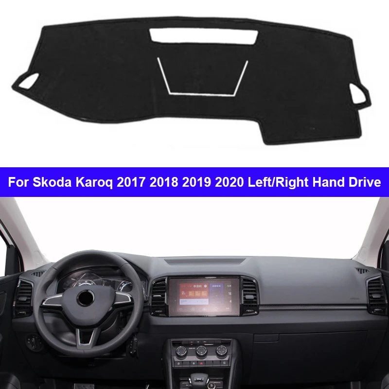 Car Auto Dashboard Cover Dash Mat Carpet Cape For Skoda Karoq 2017 2018 2019 2020 Anti-sun Sun shade Dashmat Cushion