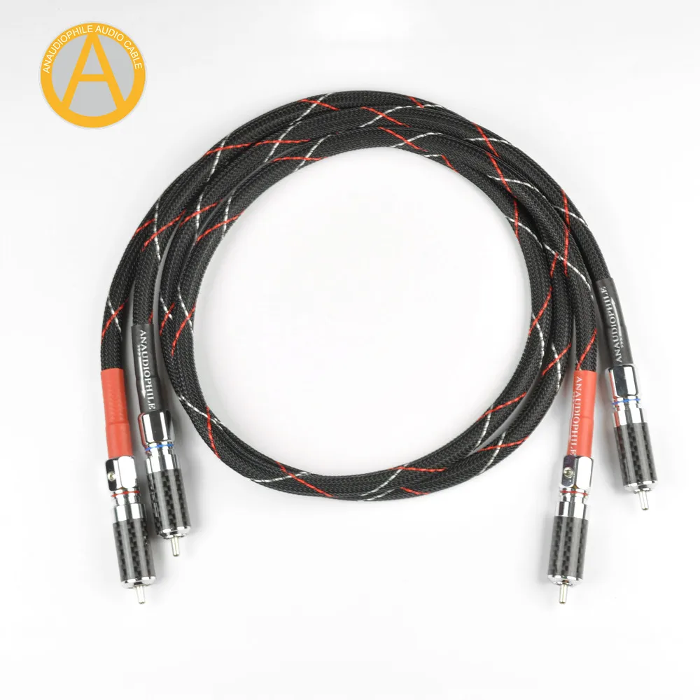 

Hi-End RCA Cabl Male To Male RCA Audio Cable HiFi RCA Interconect Cable Preamplifier Amplifier Rhodium Plated