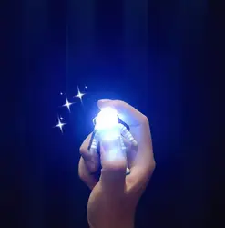 Mini Robot astronaut keychain Spaceman LED Speaking luminous couple bag accessories theme toy keychian kids gifts pendant