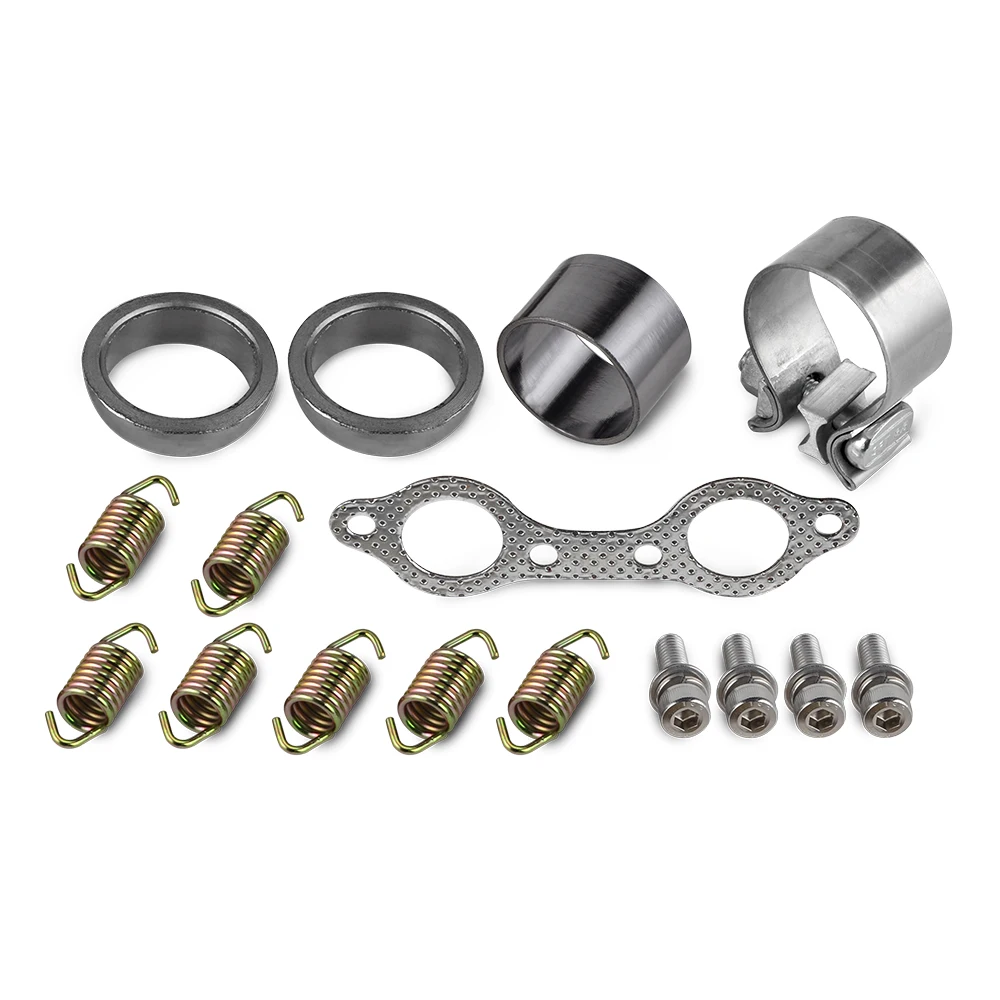 NICECNC Exhuast Muffler Kit Manifold Bolt Gasket Donut Seals Spring Fit For POLARIS RZR 800 4X4 EFI 2008-2011 2010 2009