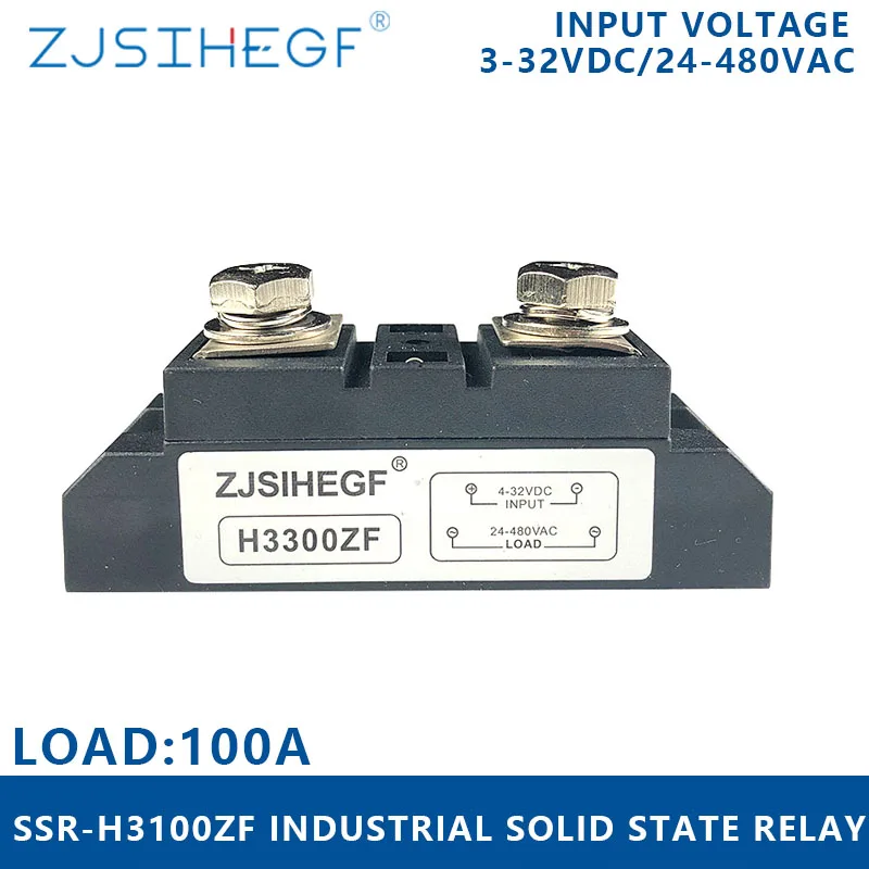 

CE Cerificate SSR-H3100ZF Single-Phase Solid State Relay 100A Industrial With 4000V For Motor Controller