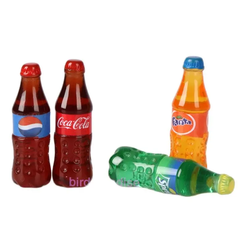 1:12 Mini Cola Coke Beer Wine Bottles Dollhouse Miniature Beverage Soda Drink Pretend Play Food Toys Dolls Kitchen Accessories