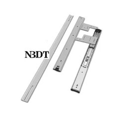 1Pair Slide Out Cabinet Pocket Door Rail With Bar Equalizer For TV Closet Cabinet Cupboard
