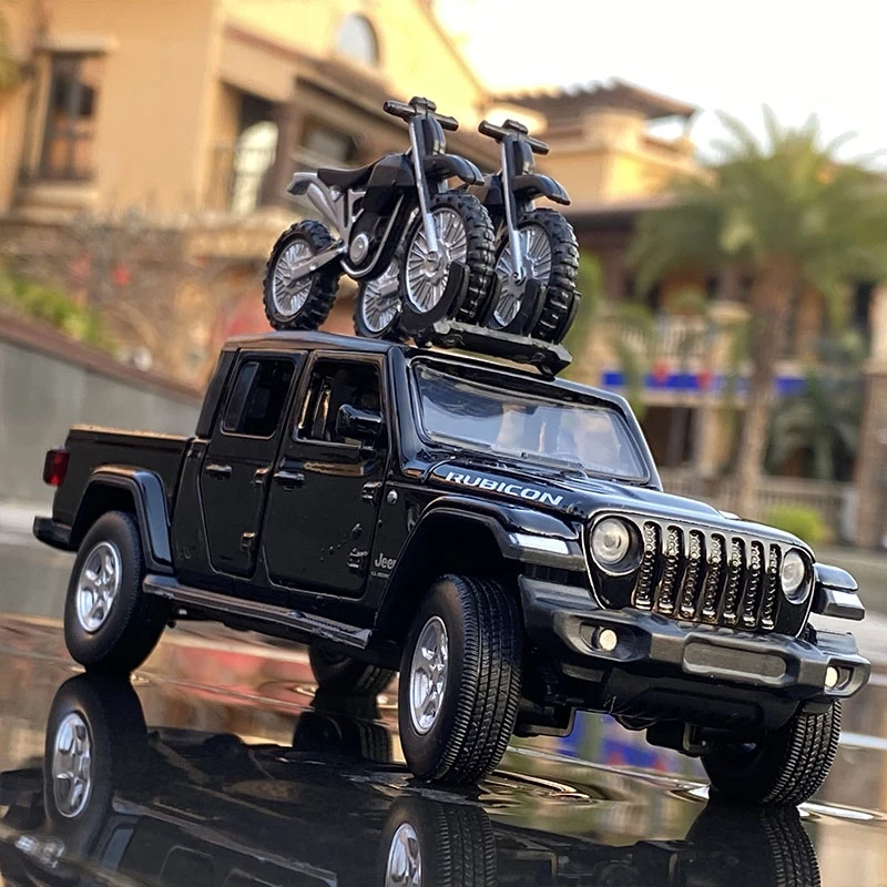 1:32 Wrangler Gladiator Alloy Pickup Car Model Diecast Metal Toy Off-road Vehicles Car Model Simulation Collection Kids Toy Gift