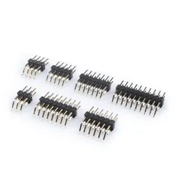 5 Pcs 2.54 MM Pin Header Male Dual Row Right Angle Horizontal SMT SMD 2x2 4 6 8 10 12 14 16 20 24 26 28 30 34 40 60 80 Position