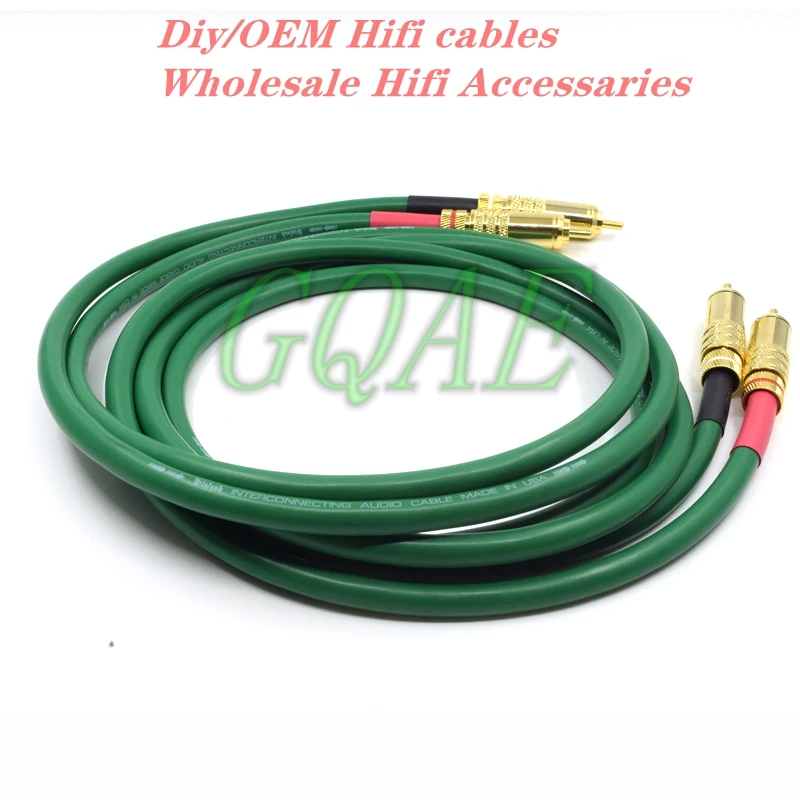 Cables RCA de alta fidelidad 6N OFC 2328 2RCA macho a macho Audio altavoz Amp Cables de interconexión RCA