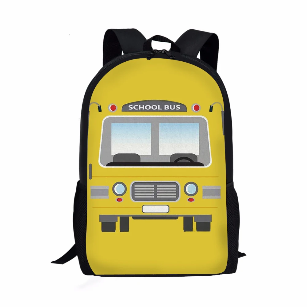 2025 School Bus Print Yellow Bags Boy Girls Schoolbags Children Book Bags Pencil Case Back to School Print Toddle Premary