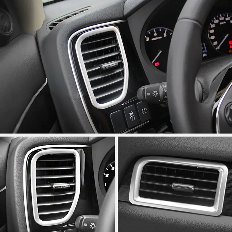 Hivotd Air Outlet Cover Anti-dust Interior Protection Trim Stick Styling Car Accessories For Mitsubishi Outlander 3 2016-2022