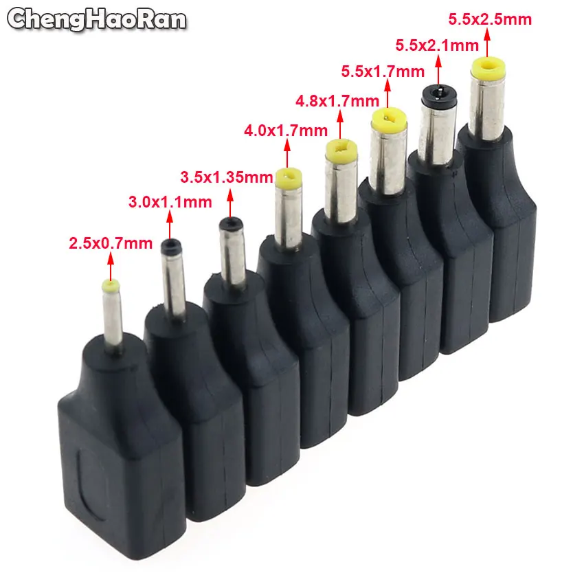 

Чёрный переходник с Micro USB 2,0 на DC 2,5x0,7 3,5x1,35 4,0x1,7 5,5x2,1 5,5x2,5 мм 5 В