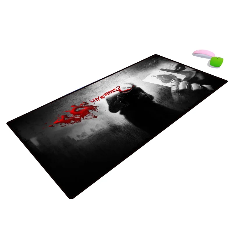 MRGBEST Funny Joker Extra Large Mouse Pad Computer Gaming Waterproof Rubber Padmouse with Locking Edge Gamer Mat XXL 120X60CM