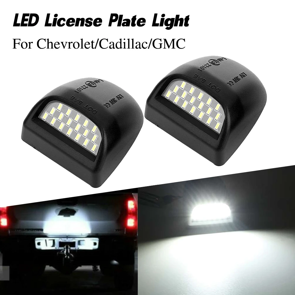 

2Pcs Canbus Car License Plate Led Light For Cadillac Escalade Chevrolet Avalanche Silverado Suburban Tahoe GMC Sierra Yukon