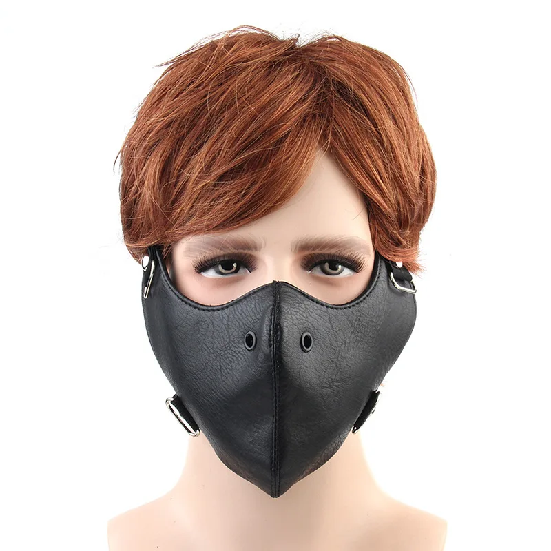 Mannen Vrouwen Unisex Biker Motorfiets Gezichtsmasker Rock Punk Zonnebrandcrème Winddicht Stofdicht Leer Elastische Hoofdband Masker Snelle Levering