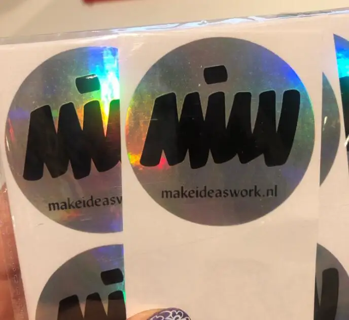 96PCS customized holographic material stickers for your photos/logos/designs - high-quality labels for birthdays, weddings, bran