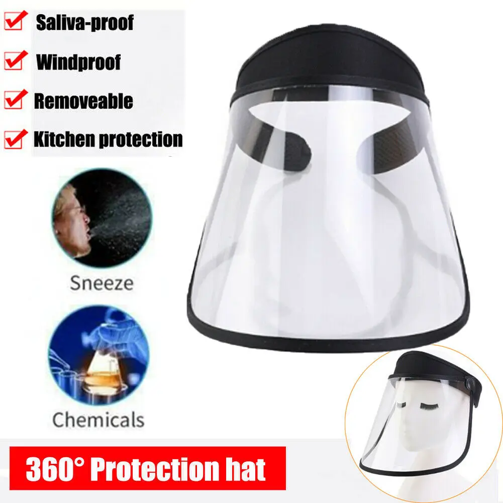 Anti-Saliva Dustproof Mask Transparent PVC Safety Faces Shields Screen Spare Visors For Head Eye Protection dust mask