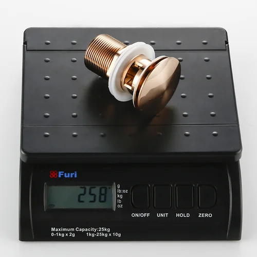 Imagen 2 del producto Bagnolux Escurridor de lavabo de baño de oro rosa resistente a la corrosión de agujero redondo Escurridor de lavabo de baño de latón fácil de limpiar