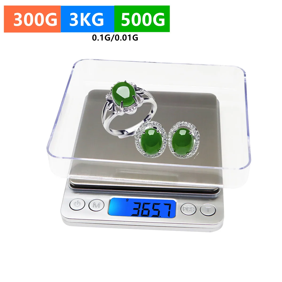 3kg/0.1g 500g/0.01g Digital Kitchen Scale Mini Jewelry Scales Electronic Gram with 2pcsTray Diamond Weighting Balance 50% off