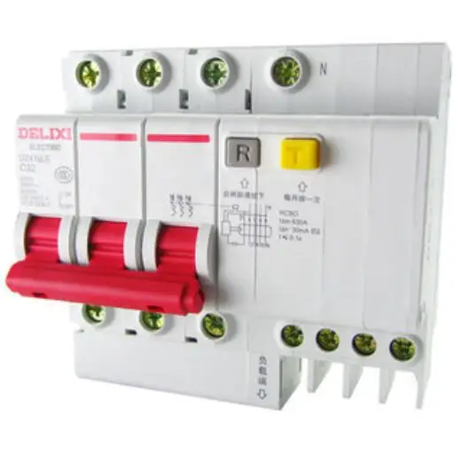 DZ47sLE 3P+N D 32A DZ47SLEN6D32 3P+N | D | 30mA | 32A DZ47sLE Small leakage protection circuit breaker