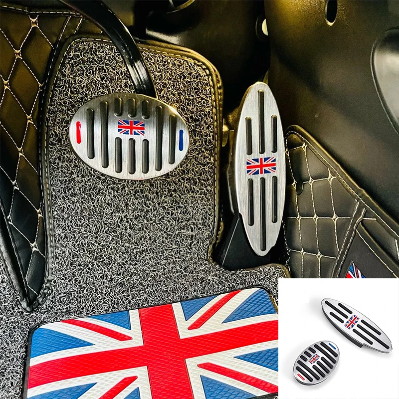 Union Jack Foot Pedal Cover Sticker for Mini Cooper One S R50 R53 R55 R56 R60 F55 F56 F54 F60 Countryman Clubman Automatic Gear