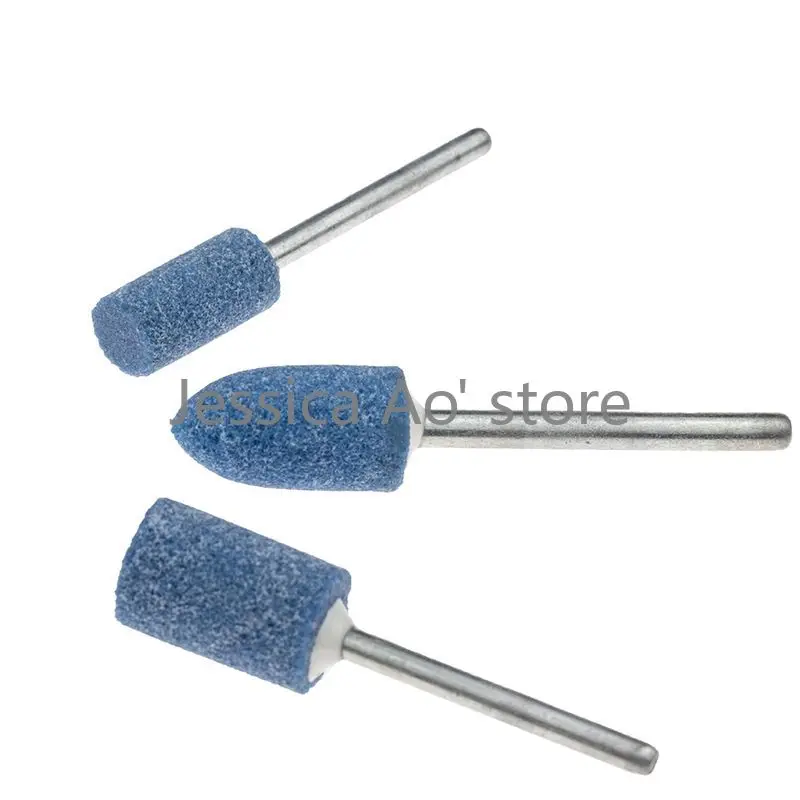 28pcs 3-12mm Cone/cylinder Shape Blue Stone Grinding Wheel Metal Polishing Electric Tools Sharpen Stone Weld Joint Grinding