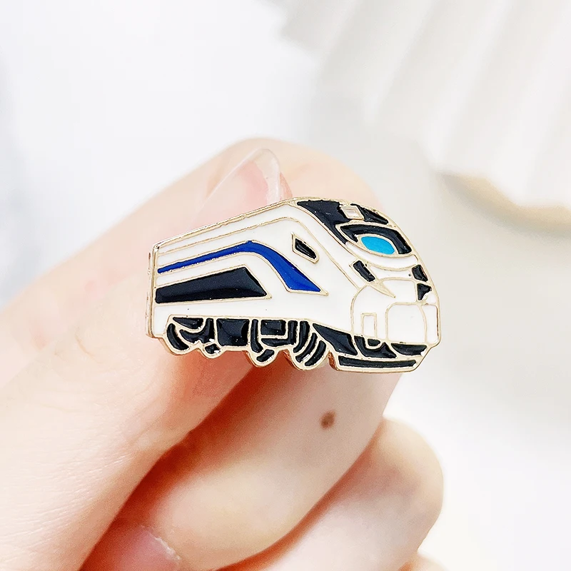 High Speed Railway Train Enamel Pin Custom Japanese Anime Brooches Badge for Bag Lapel Pin Buckle Jewelry Gift For Friends