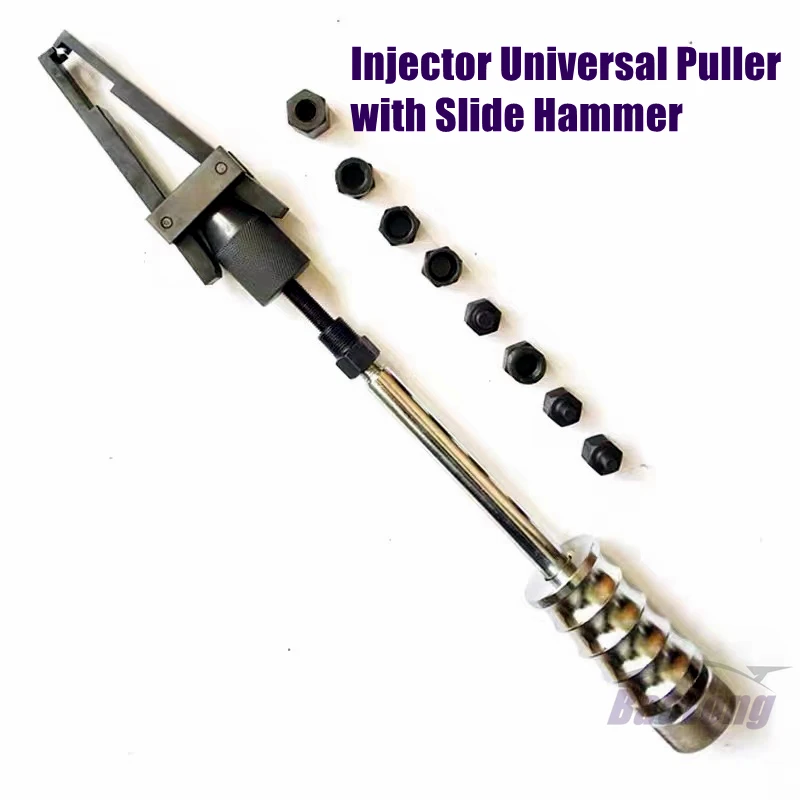 Universal Diesel Common Rail Injector Puller Hammer Removal Tool Pull Out Injector from Vehicle Auto