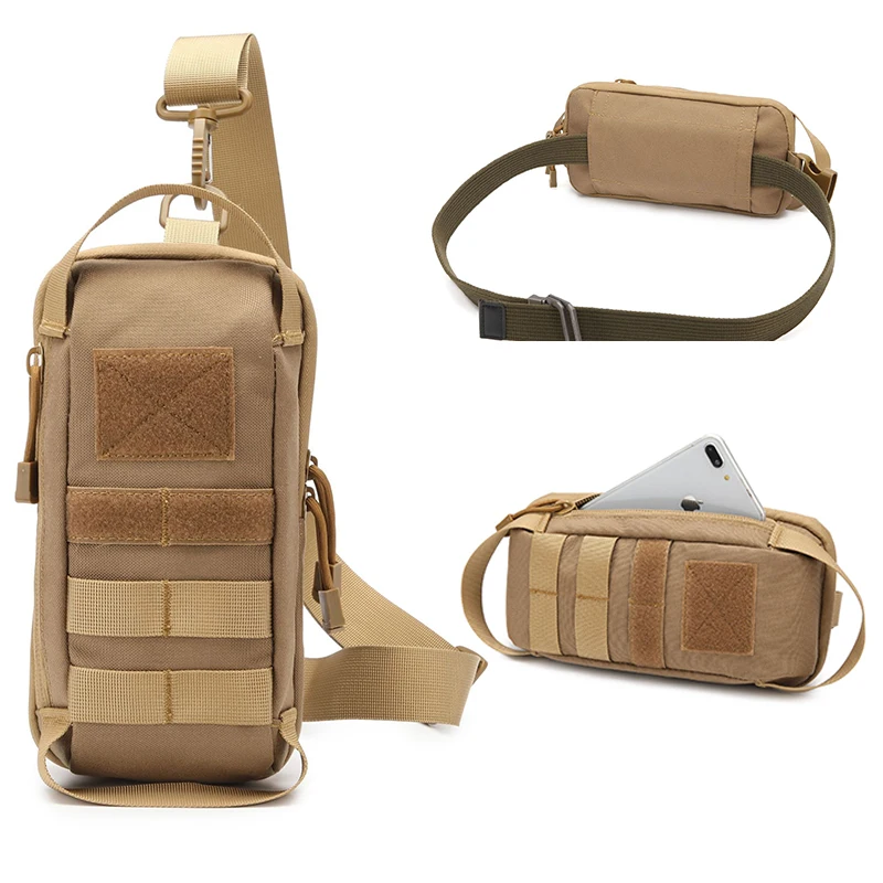 

Tactical Molle Chest Bag EDC Shoulder Bag Belt Waist Pack Sport Backpack Hiking Hunting Daypack Shoulder Messenger Bag