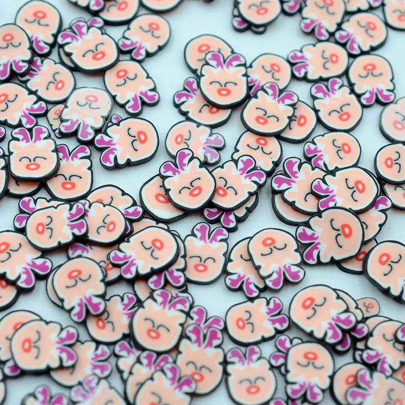 

100 г-500 г/лот, полимерная глина, Рождественский олень, посыпка, прекрасное конфетти для рукоделия