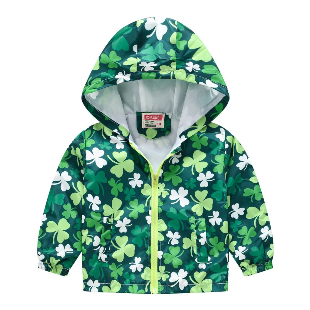 2023 Kids Clothes Boys Jackets Children Hooded Zipper Windbreaker Baby Print Coat Infant Waterproof Hoodies for Girls