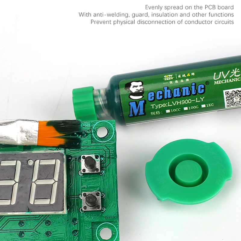Meccanico UV fotopolimerizzazione BGA PCB maschera per saldatura inchiostro nero/blu/verde/rosso/giallo/bianco la vernice ad olio per saldatura impedisce l'arco corrosivo
