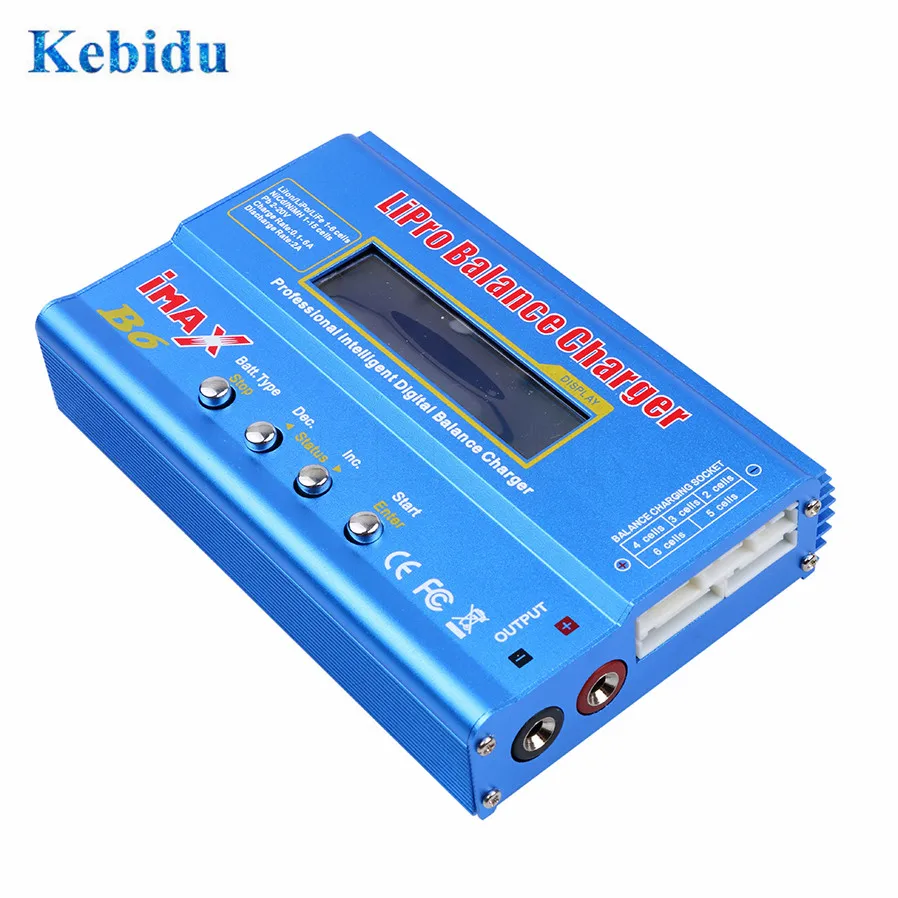 KEBIDU  iMAX B6 Lipro NiMh Li-ion Ni-Cd RC Battery Balance Digital Charger for NiMH NiCd Battery 60W Max