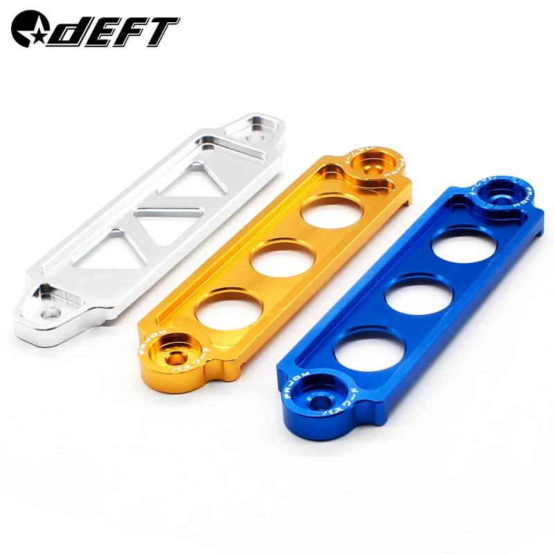 DEFT Car Battery Tie Down Brace Aluminum Alloy Battery Fasten Bracket Holder Modification Car Accessories for Honda Civic EK EG