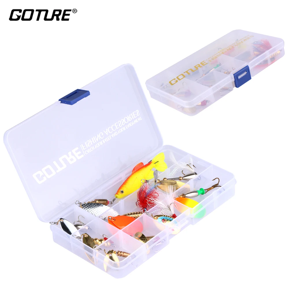 

Goture 9pcs Spinner Bait Metal Spoon Fishing Lure 3.5g-12g Hard Artificial Bait Spinnerbait Buzzbait Swimbait All for Fishing