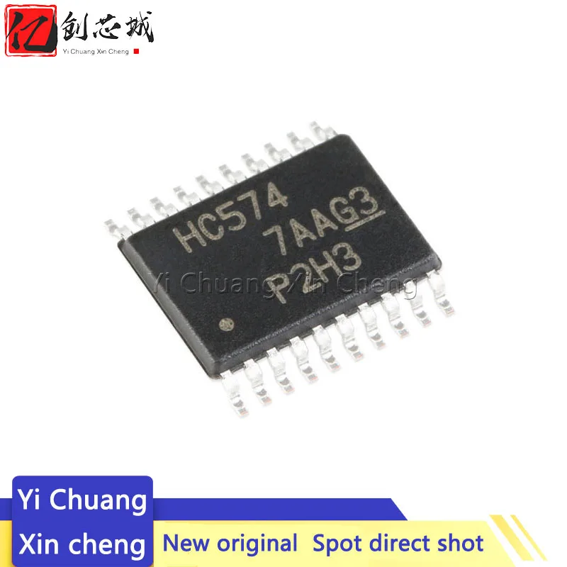 

10PCS SN74HC574PWR TSSOP20 SN74HC574PW SN74HC574 / HC574 TSSOP-20 Octal Edge-Triggered D-Type Flip-Flops with 3-State Outputs