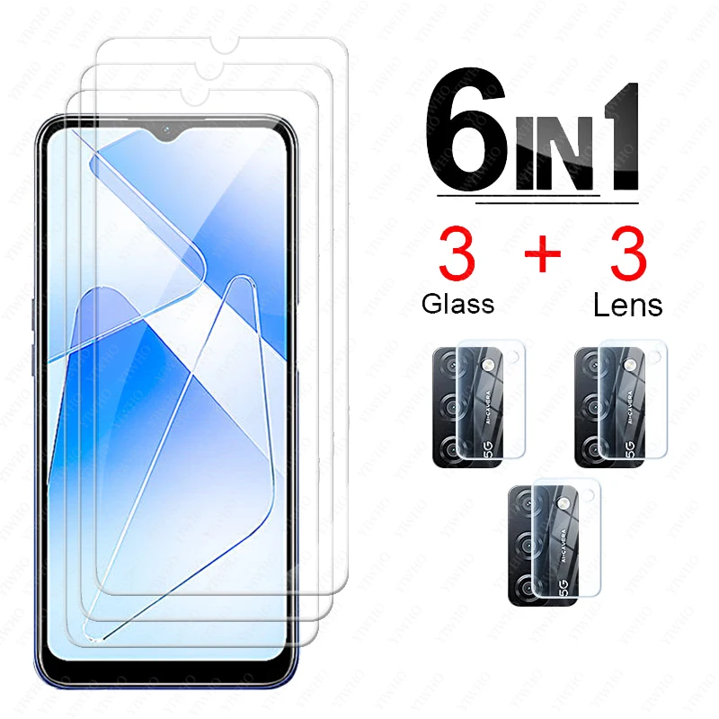 Tempered Glass For OPPO a54 5g 4g a55 Screen Protector Anti Fingerprint on for oppo a54 a55 5g camera lens glasses