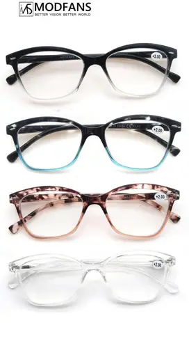 Imagen 2 del producto Gafas de lectura para mujer, gafas de cristal originales para lectores de marcas, presbicia, ojo de gato, dioptrías de lujo + 1 + 1,5 + 2 + 3