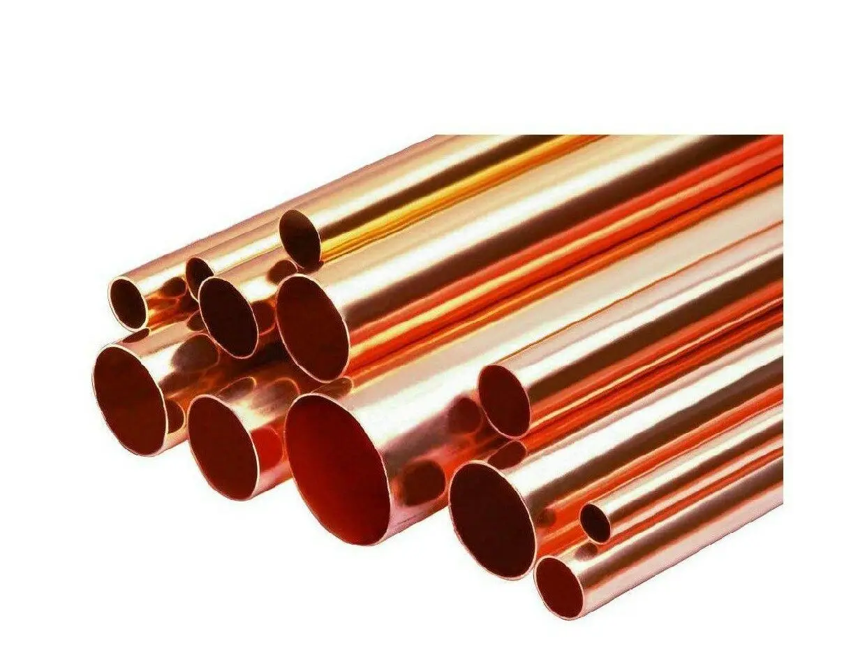 Red copper Tubes 24/25/27/28/29/30/32/35/40mm OD 245mm/495mm Length Hollow Straight Pipe Tubing for DIY crafts industrial