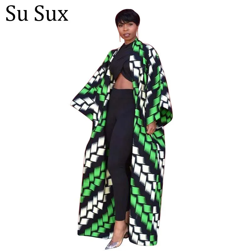 

African Dresses For Women Dashiki Print Robe Plus Size Jacket Coat African Clothes Boubou Africain Femme Kaftan