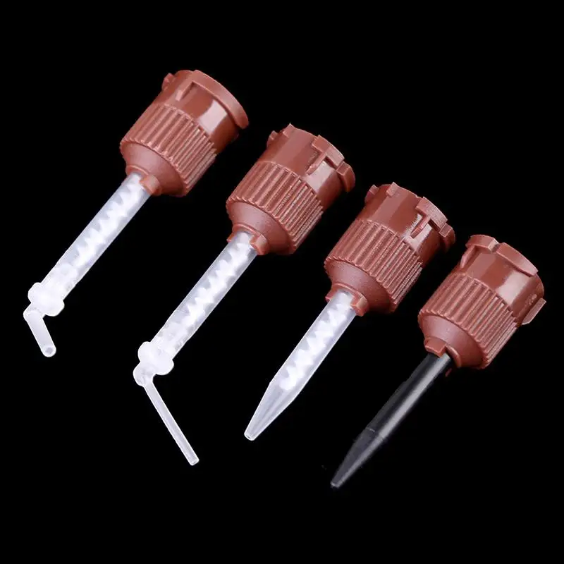 50 Pcs/Pack Dental Materials 3.5mm Impression Mixing Tips Temporary Silicon Rubber Dispenser Gun Mix Head Dentist Tools