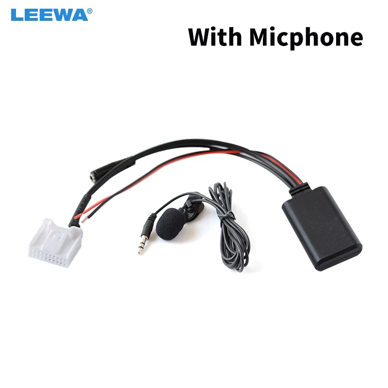 LEEWA Samochodowy bezprzewodowy moduł Bluetooth Aux Kabel audio Adapter muzyczny z mikrofonem Do Toyota 4Runner Camry Rav4 Kabel AUX # CA6197