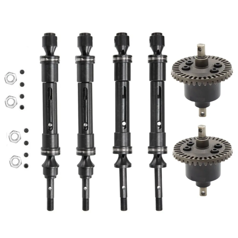 Front/Rear Drive Shaft+Gear Differential For Traxxas Slash 4X4 Slash Rustler VXL Stampede 4X4 VXL 1/10 RC Car