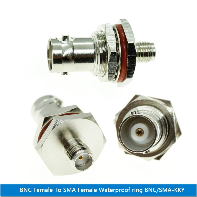 BNC To SMA Connector Socket Q9 BNC Male & Female Jack To SMA Male & Female Flange O-ring Bulkhead Panel Nut Brass RF Coaxial