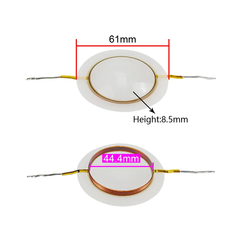 GHXAMP 44,4 mm für B&C DE250-8 DE160-8 Höhen-Schwingspule, milchweiße Folie, 44,5 Kern, kupferbeschichtete Aluminiumspule, Lautsprecherreparatur