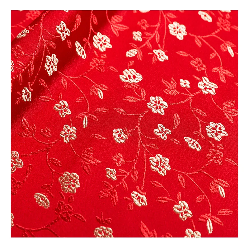 Designer pattern fabrics for sewing cheongsam and kimono brocade jacquard imitation silk fabric